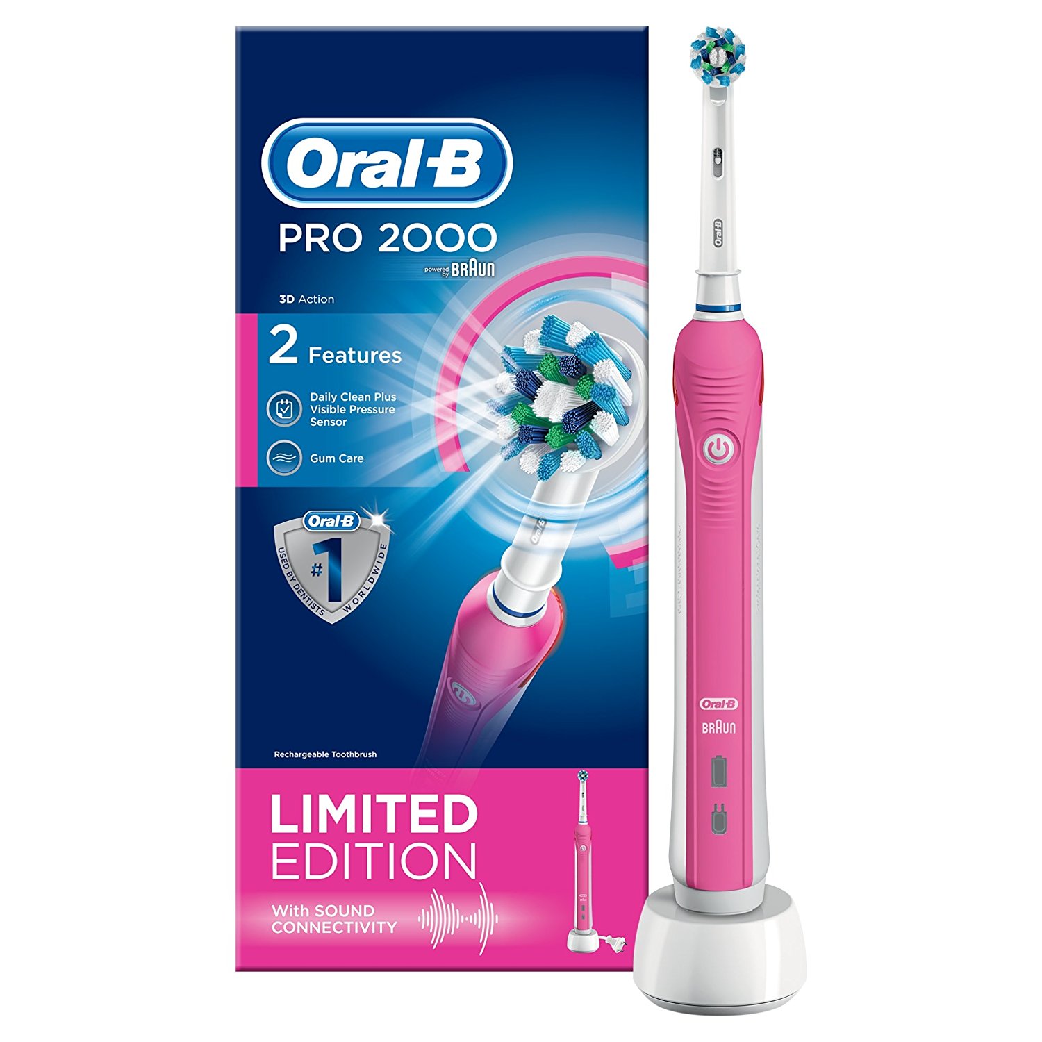 oral b pro 2 electric toothbrush with smart pressure sensor